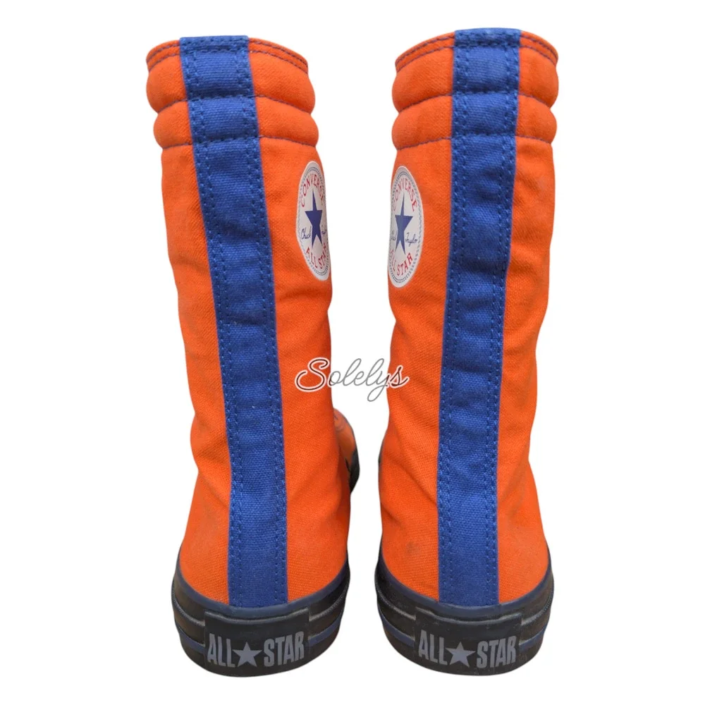 Converse 2012 XHI Extra Calf High Custom Orange Blue Black Sneaker Boot Womens 8